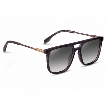 Fiore 10177 square aviator sunglasses, gray bio-acetate frame · ReFramed, photo 20 of 36