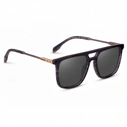 Fiore 10177 square aviator sunglasses, gray bio-acetate frame · ReFramed, photo 2 of 36