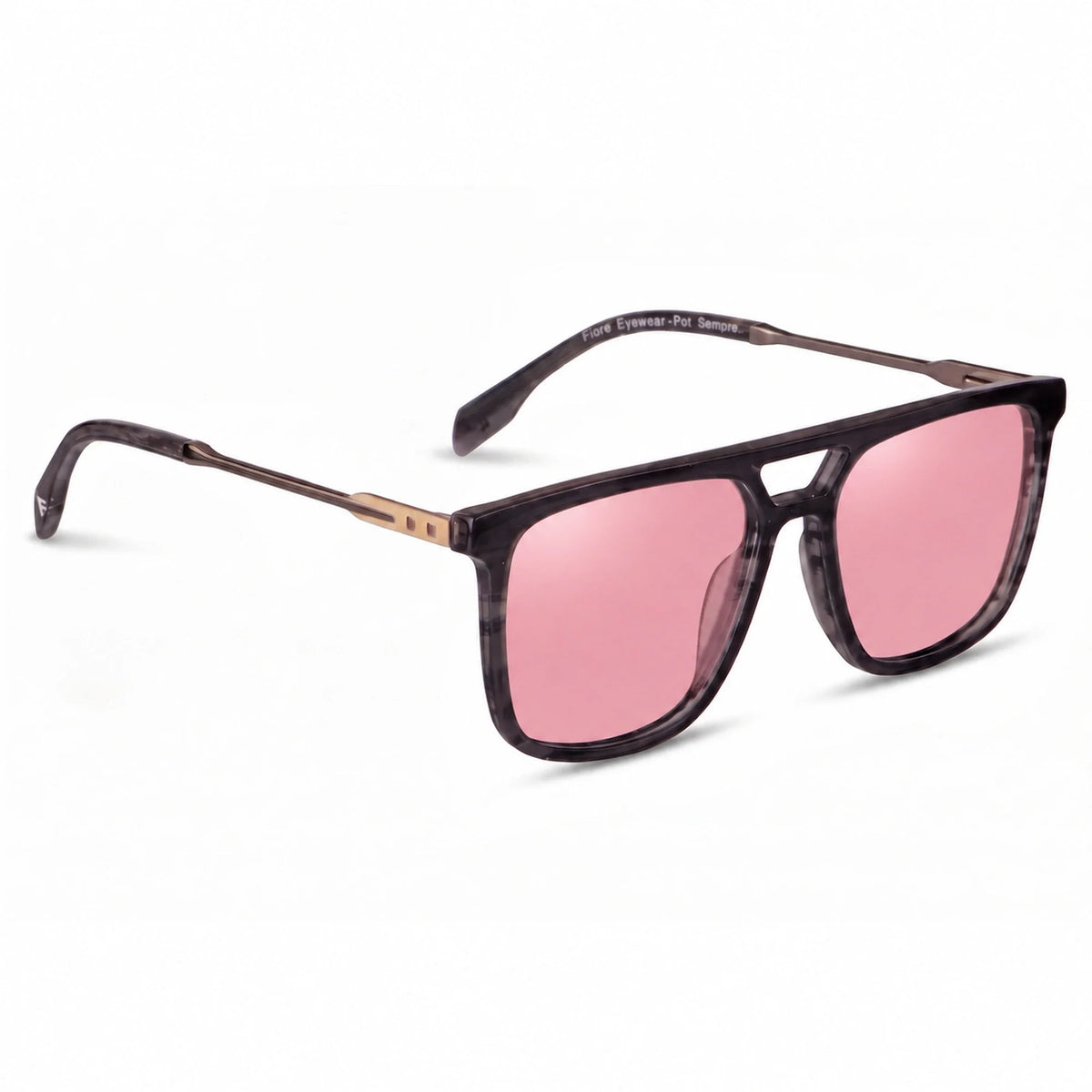 Fiore 10177 square aviator sunglasses, gray bio-acetate frame · ReFramed, photo 14 of 36