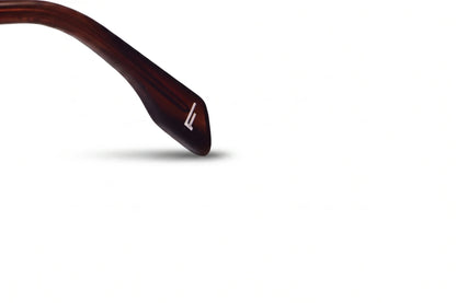 Fiore 10177 eyeglasses in brown – temple logo detail