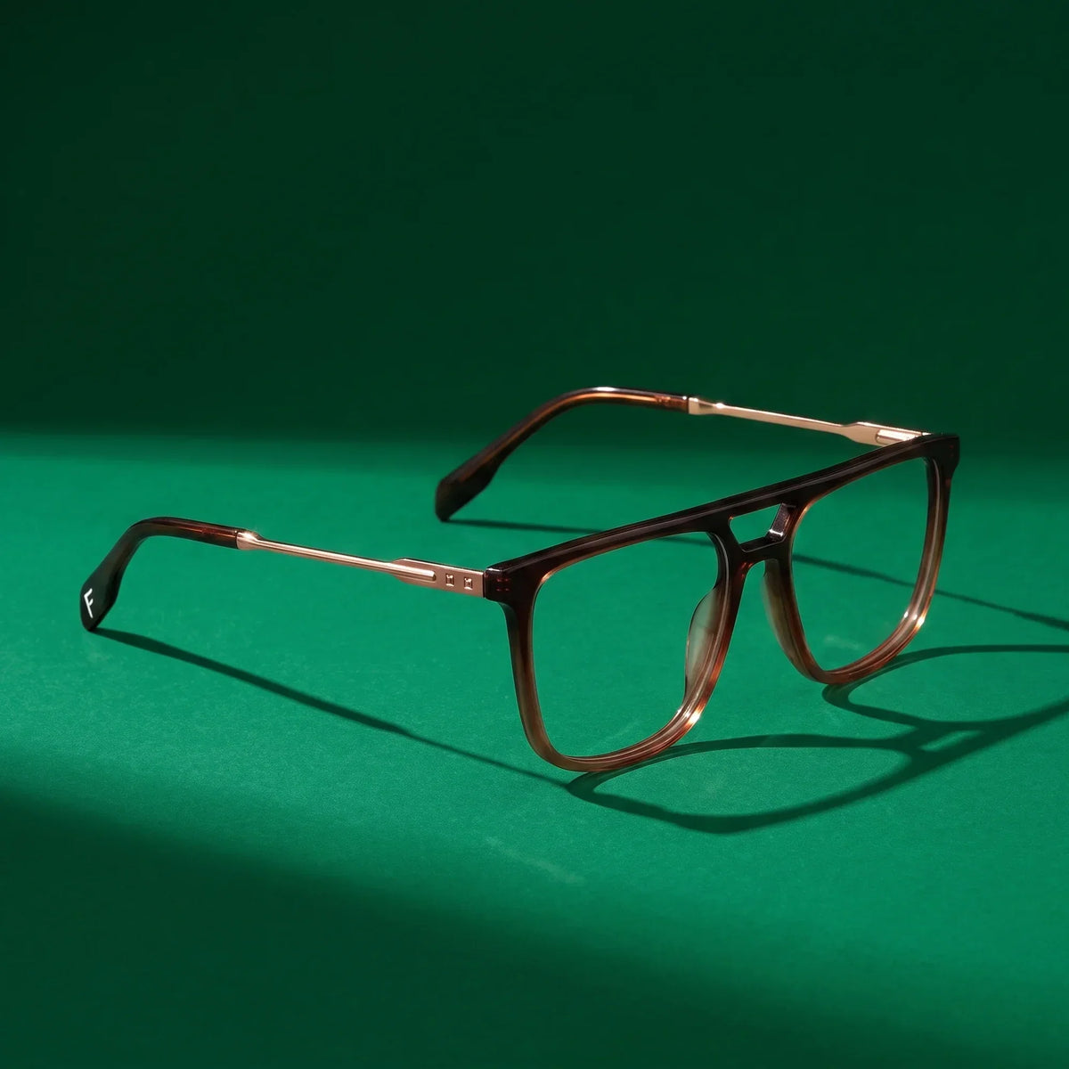 Fiore 10177 square aviator acetate and metal reading glasses, brown frame · ReFramed, photo 67 of 100