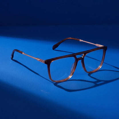 Fiore 10177 square aviator acetate and metal reading glasses, brown frame · ReFramed, photo 68 of 100