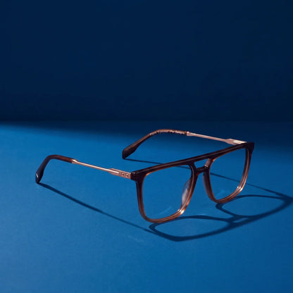 Fiore 10177 square aviator acetate and metal reading glasses, brown frame · ReFramed, photo 69 of 100