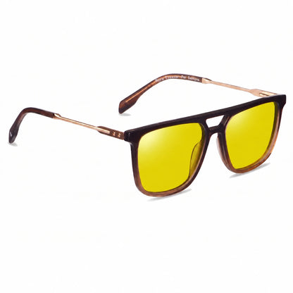 Fiore 10177 square aviator sunglasses, brown bio-acetate frame · ReFramed, photo 11 of 36