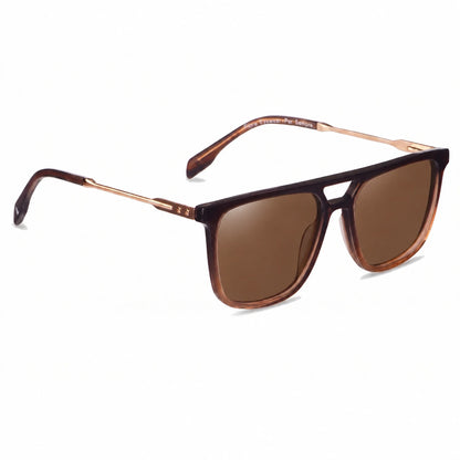 Fiore 10177 square aviator sunglasses, brown bio-acetate frame · ReFramed, photo 5 of 36