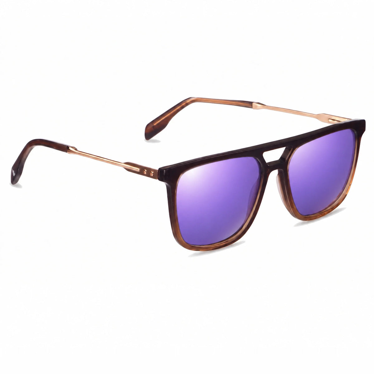 Fiore 10177 square aviator sunglasses, brown bio-acetate frame · ReFramed, photo 35 of 36