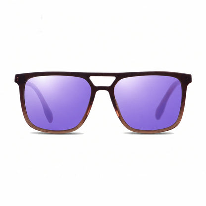 Fiore 10177 square aviator sunglasses, brown bio-acetate frame · ReFramed, photo 34 of 36
