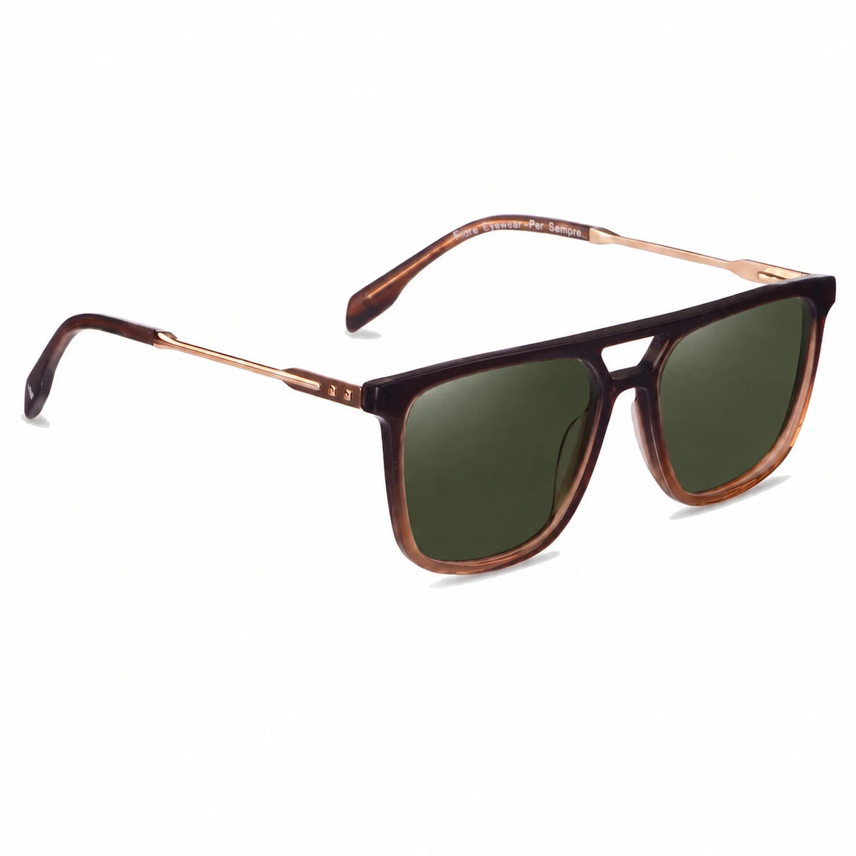 Fiore 10177 square aviator sunglasses, brown bio-acetate frame · ReFramed, photo 8 of 36