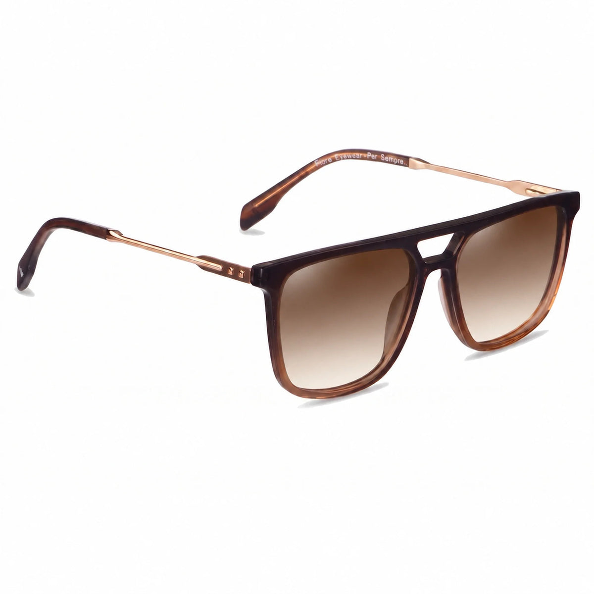 Fiore 10177 square aviator sunglasses, brown bio-acetate frame · ReFramed, photo 23 of 36