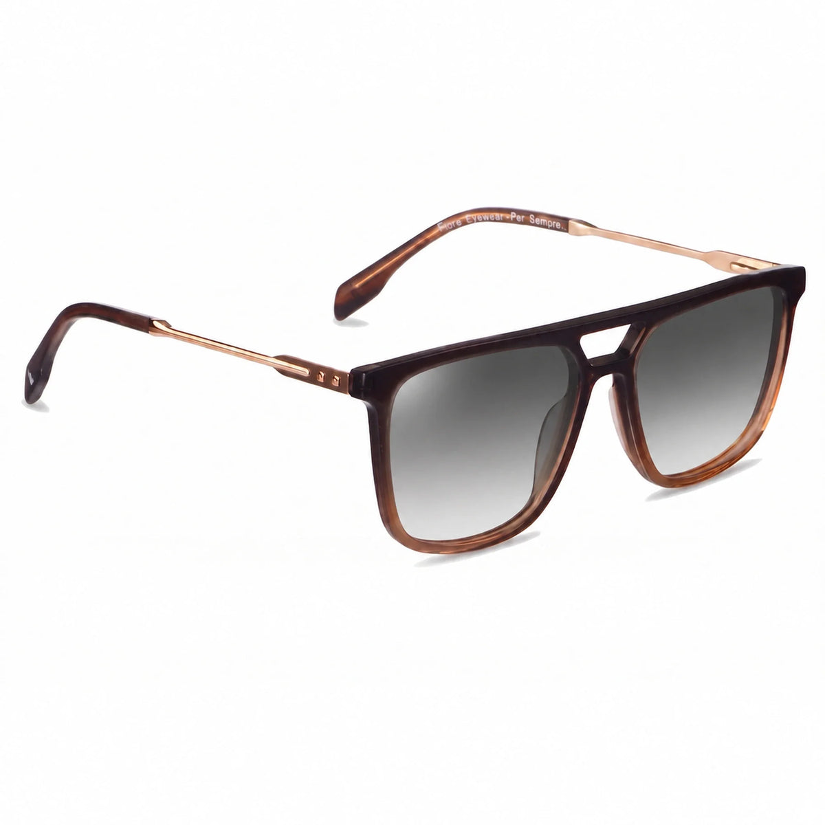 Fiore 10177 square aviator sunglasses, brown bio-acetate frame · ReFramed, photo 20 of 36