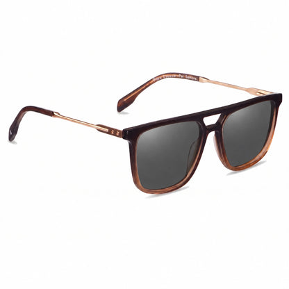 Fiore 10177 square aviator sunglasses, brown bio-acetate frame · ReFramed, photo 2 of 36