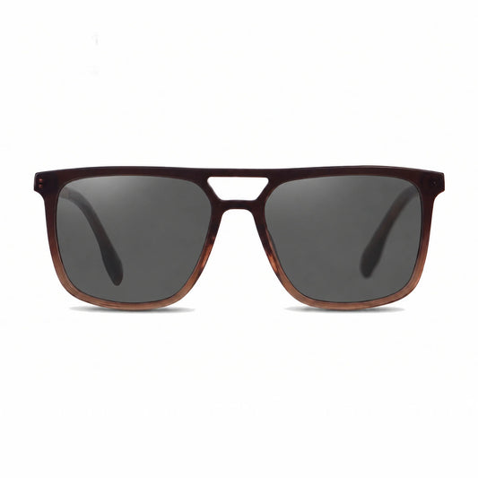 Fiore 10177 square aviator sunglasses, brown bio-acetate frame · ReFramed, photo 1 of 36