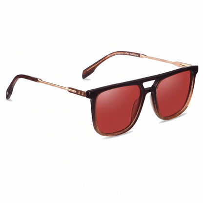 Fiore 10177 square aviator sunglasses, brown bio-acetate frame · ReFramed, photo 17 of 36