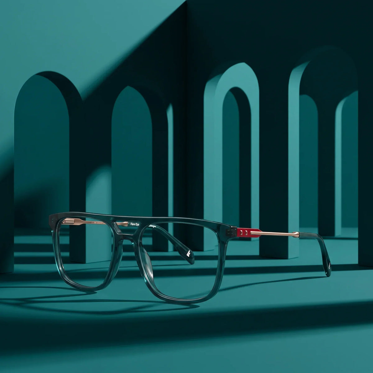 Fiore 10177 square aviator acetate and metal reading glasses, green frame · ReFramed, photo 90 of 100