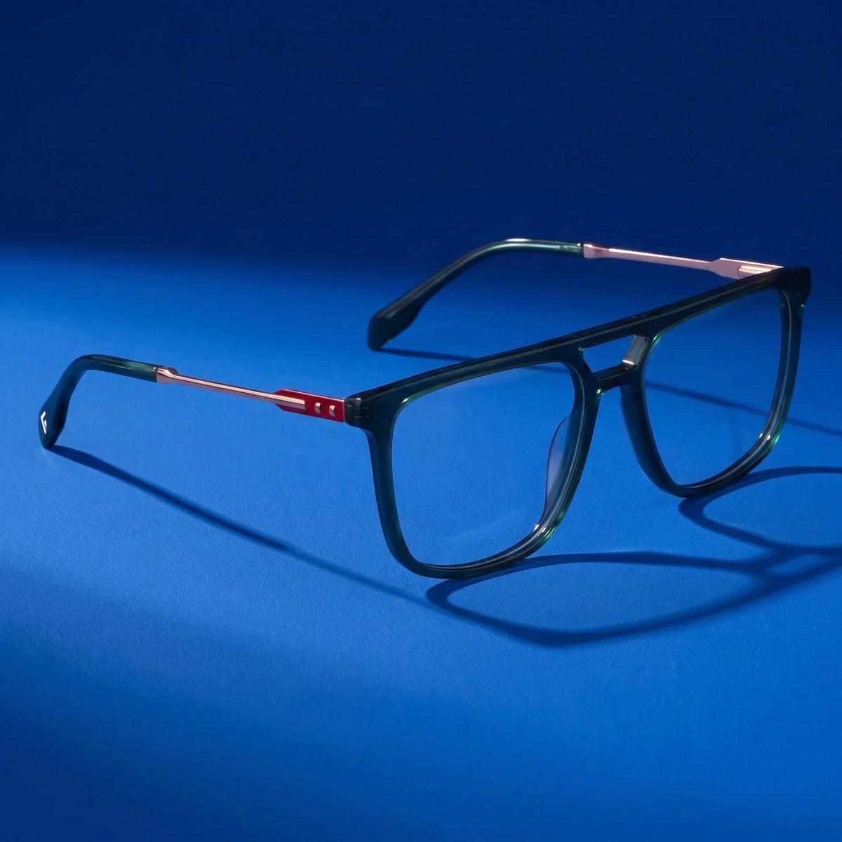 Fiore 10177 square aviator acetate and metal reading glasses, green frame · ReFramed, photo 87 of 100