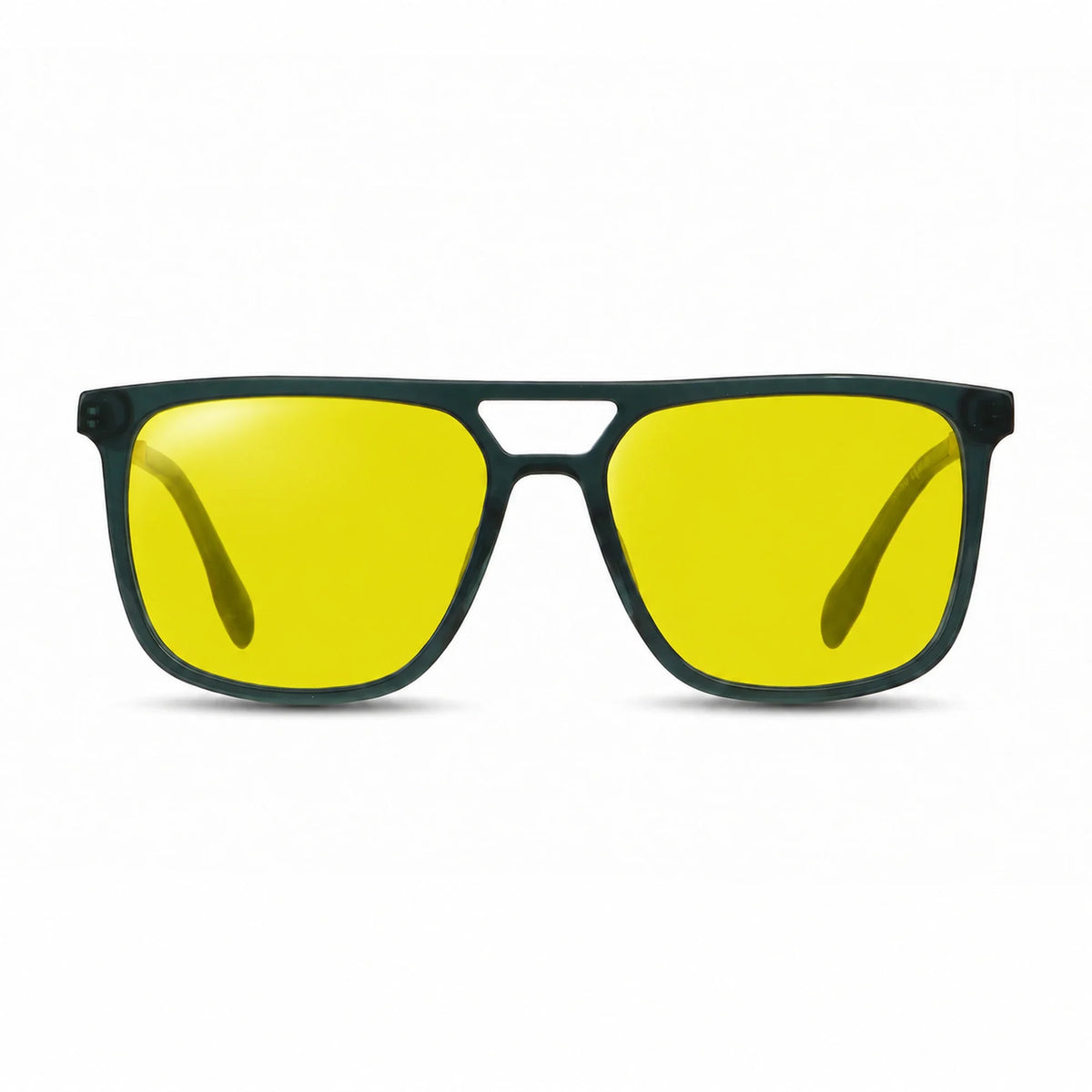 Fiore 10177 square aviator sunglasses, green bio-acetate frame · ReFramed, photo 10 of 36