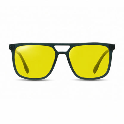 Fiore 10177 square aviator sunglasses, green bio-acetate frame · ReFramed, photo 10 of 36