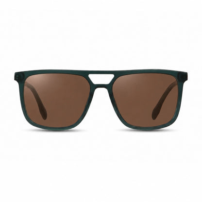Fiore 10177 square aviator sunglasses, green bio-acetate frame · ReFramed, photo 4 of 36