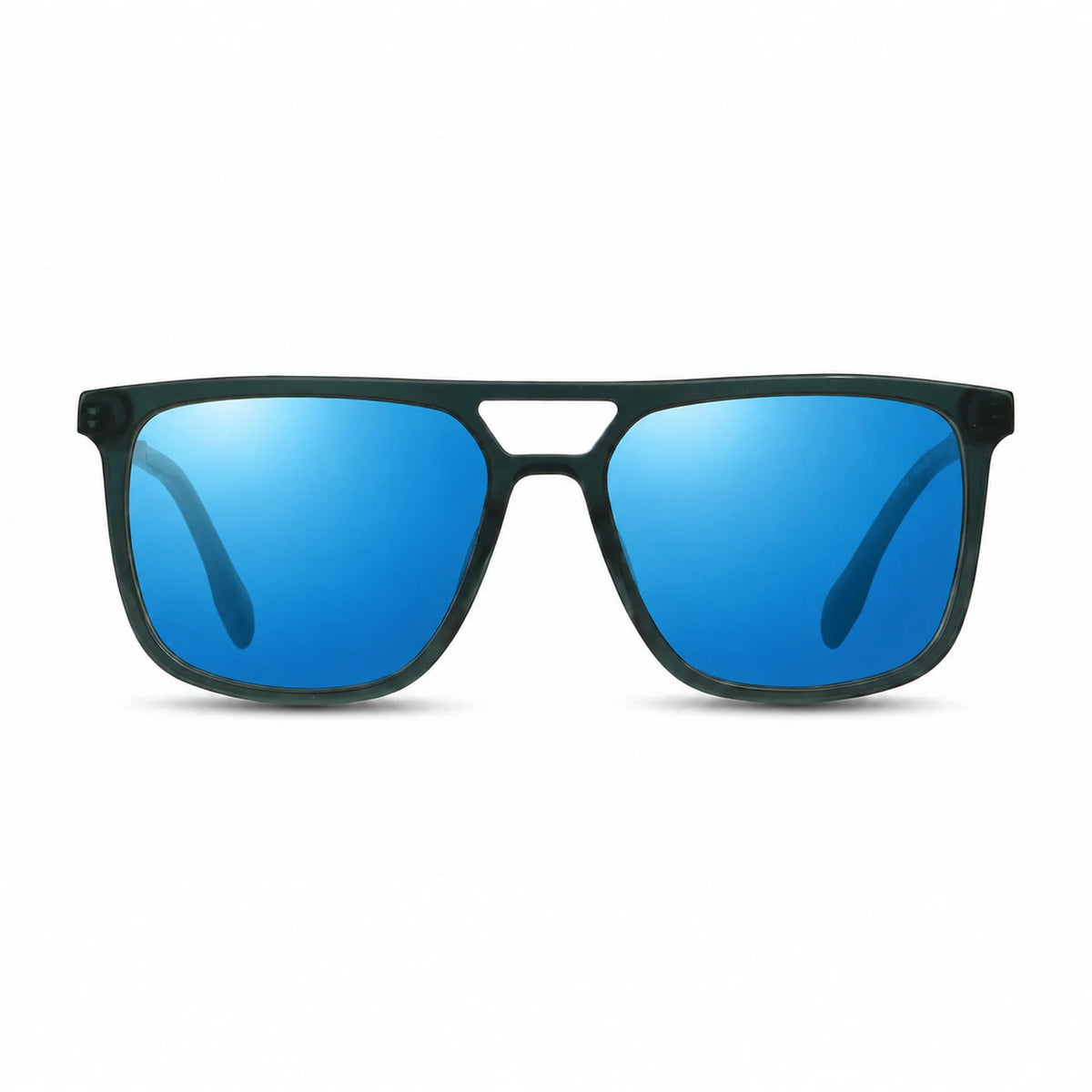 Fiore 10177 square aviator sunglasses, green bio-acetate frame · ReFramed, photo 25 of 36