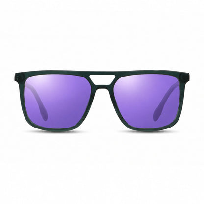 Fiore 10177 square aviator sunglasses, green bio-acetate frame · ReFramed, photo 34 of 36