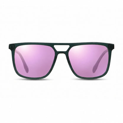 Fiore 10177 square aviator sunglasses, green bio-acetate frame · ReFramed, photo 31 of 36