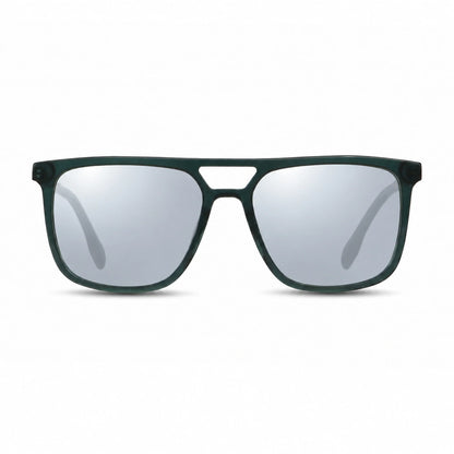 Fiore 10177 square aviator sunglasses, green bio-acetate frame · ReFramed, photo 28 of 36