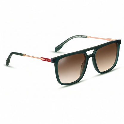 Fiore 10177 square aviator sunglasses, green bio-acetate frame · ReFramed, photo 23 of 36