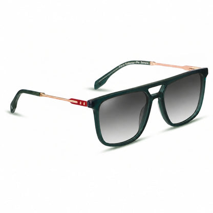 Fiore 10177 square aviator sunglasses, green bio-acetate frame · ReFramed, photo 20 of 36