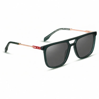 Fiore 10177 square aviator sunglasses, green bio-acetate frame · ReFramed, photo 2 of 36