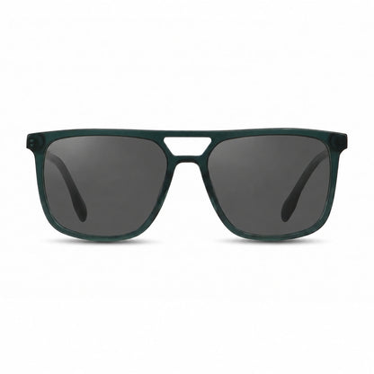 Fiore 10177 square aviator sunglasses, green bio-acetate frame · ReFramed, photo 1 of 36