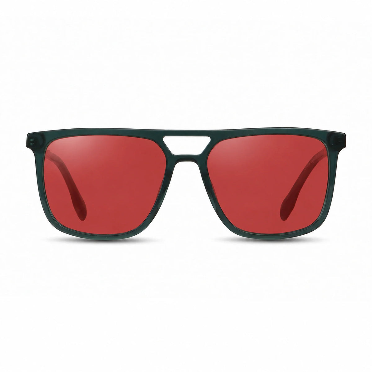 Fiore 10177 square aviator sunglasses, green bio-acetate frame · ReFramed, photo 16 of 36