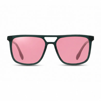 Fiore 10177 square aviator sunglasses, green bio-acetate frame · ReFramed, photo 13 of 36