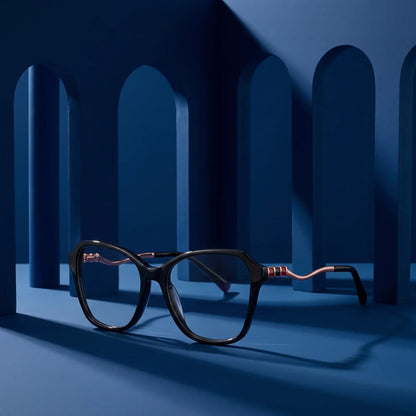 Fiore 1030 square cat-eye acetate and metal reading glasses, black frame · ReFramed, photo 7 of 61