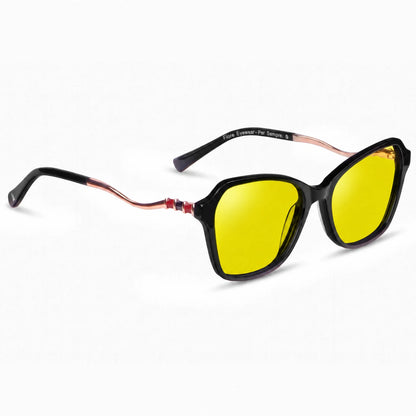 Fiore 1030 square cat eye sunglasses, black bio-acetate frame · ReFramed, photo 11 of 34