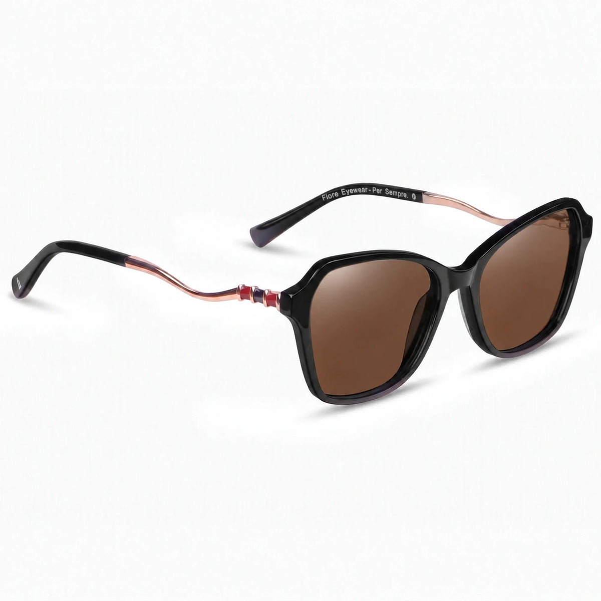 Fiore 1030 square cat eye sunglasses, black bio-acetate frame · ReFramed, photo 5 of 34