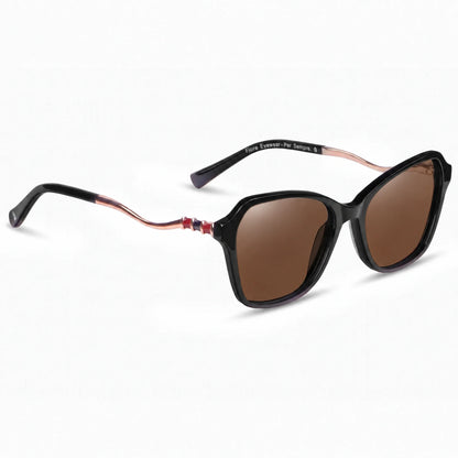 Fiore 1030 square cat eye sunglasses, black bio-acetate frame · ReFramed, photo 5 of 34