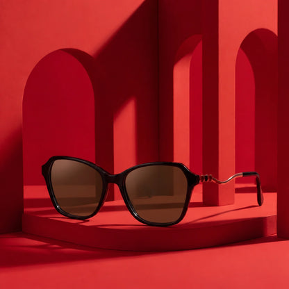 Fiore 1030 square cat eye sunglasses, black bio-acetate frame · ReFramed, photo 6 of 34