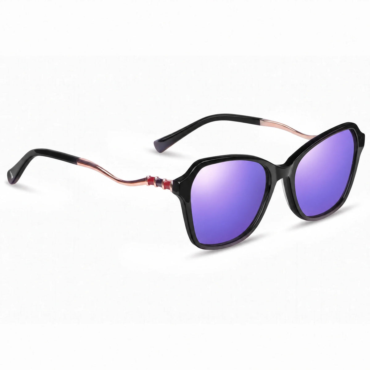 Fiore 1030 square cat eye sunglasses, black bio-acetate frame · ReFramed, photo 34 of 34