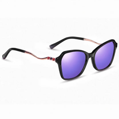 Fiore 1030 square cat eye sunglasses, black bio-acetate frame · ReFramed, photo 34 of 34