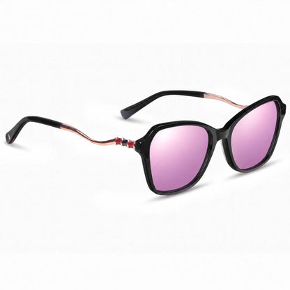 Fiore 1030 square cat eye sunglasses, black bio-acetate frame · ReFramed, photo 32 of 34