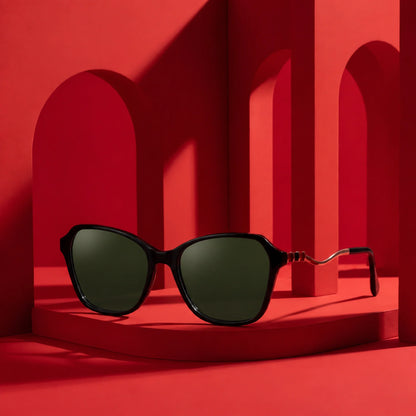Fiore 1030 square cat eye sunglasses, black bio-acetate frame · ReFramed, photo 9 of 34