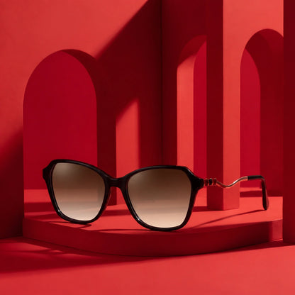 Fiore 1030 square cat eye sunglasses, black bio-acetate frame · ReFramed, photo 24 of 34