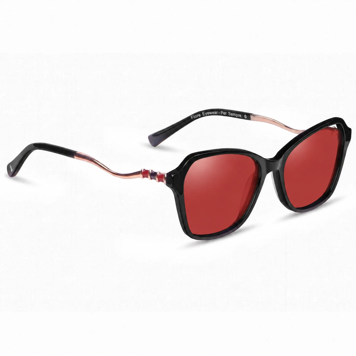 Fiore 1030 square cat eye sunglasses, black bio-acetate frame · ReFramed, photo 17 of 34