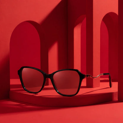 Fiore 1030 square cat eye sunglasses, black bio-acetate frame · ReFramed, photo 18 of 34