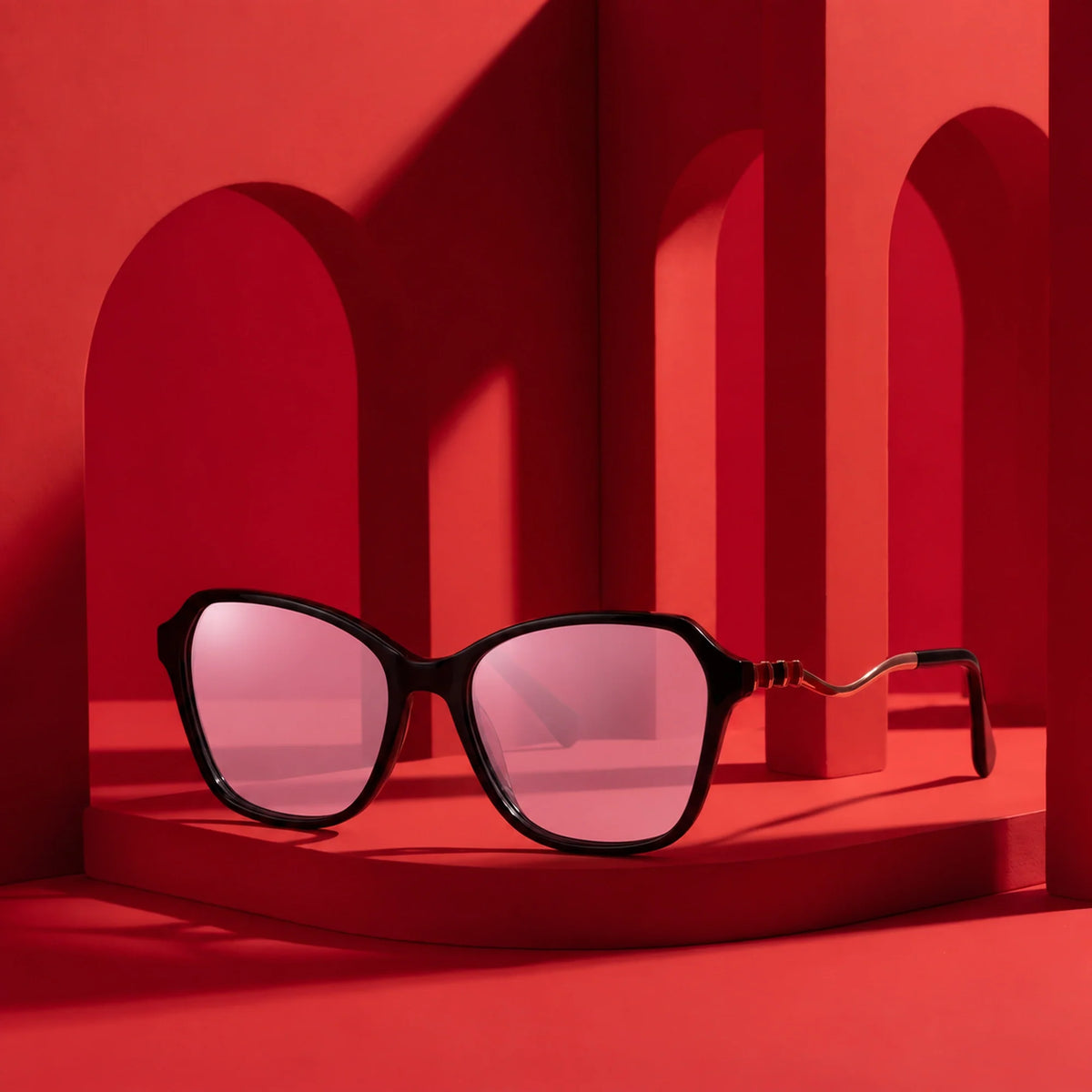 Fiore 1030 square cat eye sunglasses, black bio-acetate frame · ReFramed, photo 15 of 34