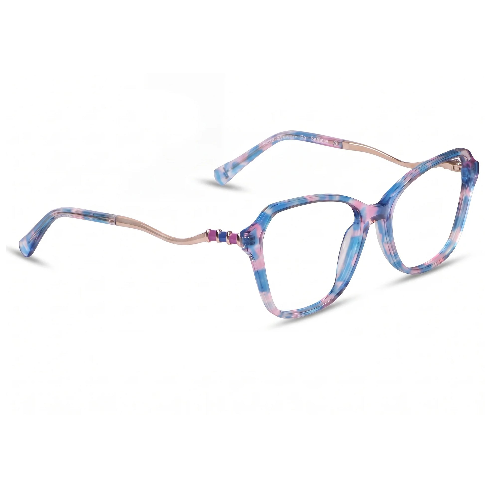 Fiore 1030 eyeglasses in blue pink – three-quarter view