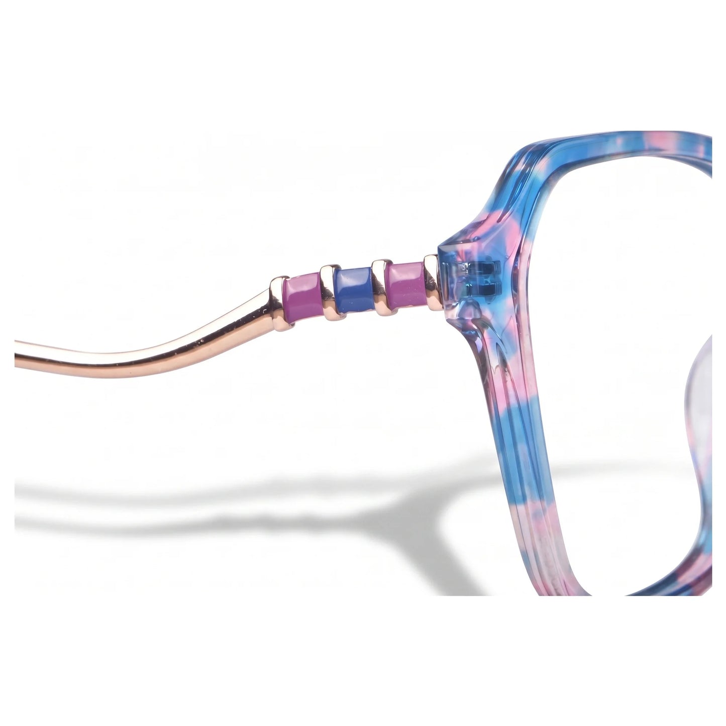 Fiore 1030 eyeglasses in blue pink – side view