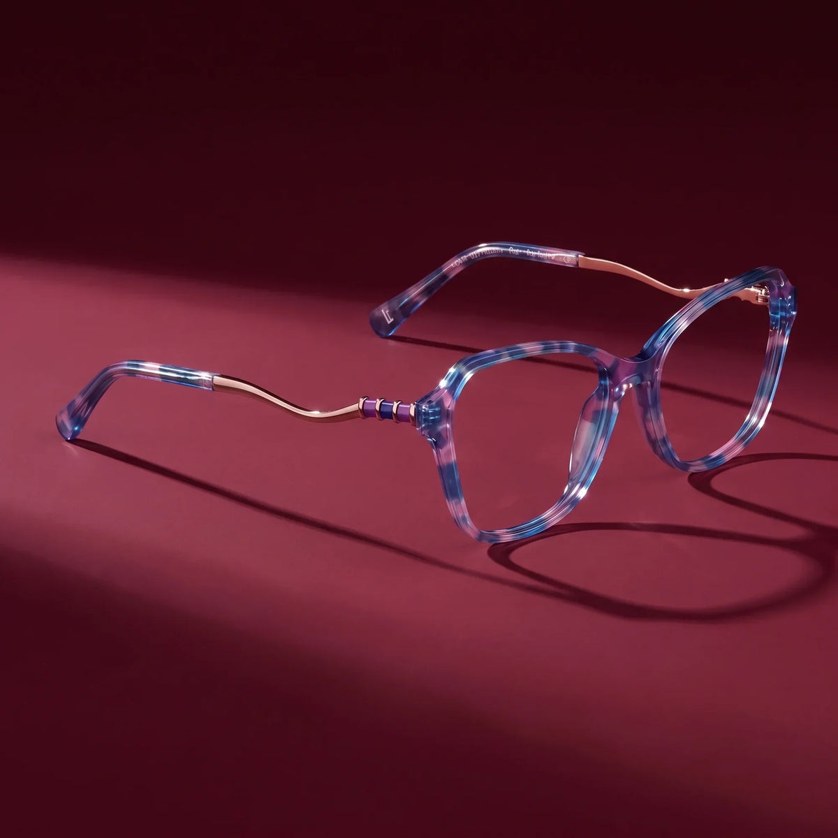 Fiore 1030 square cat-eye acetate and metal reading glasses, blue pink frame · ReFramed, photo 26 of 61