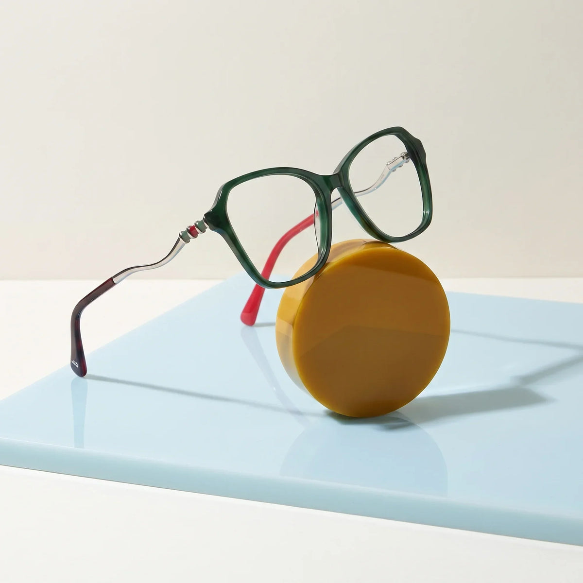 Fiore 1030 square cat-eye acetate and metal reading glasses, green frame · ReFramed, photo 54 of 61
