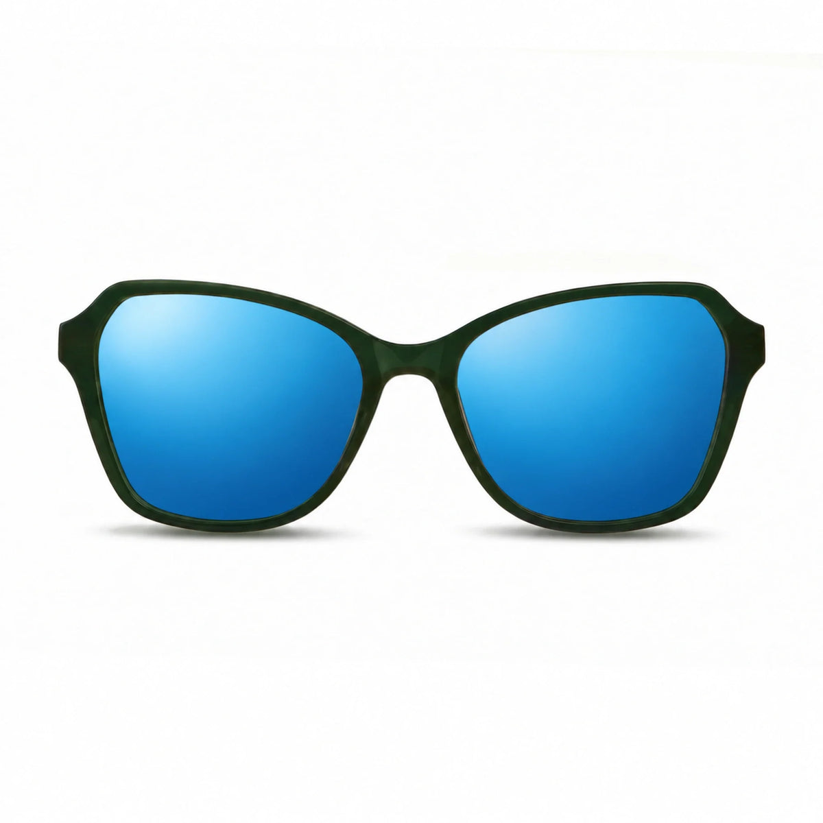Fiore 1030 square cat eye sunglasses, green bio-acetate frame · ReFramed, photo 25 of 36